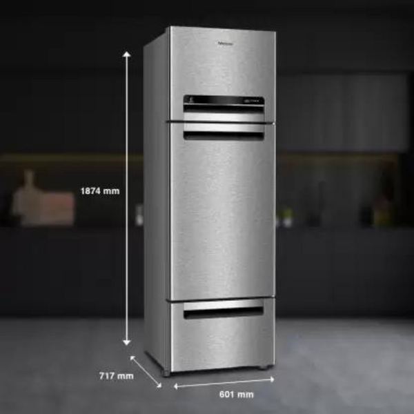 Whirlpool 300 L Frost Free Triple Door Refrigerator  (Alpha Steel (N), FP 313D PROTTON ROY Alpha Steel (N))