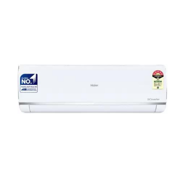 Haier Frost Self-Clean 2023 Model 1.5 Ton 5 Star Split Inverter Intelli Convertible 7-in-1, Cooling at Extreme Temperature AC - White  (HS18K-PYS5BE-INV/HU18-5BE-INV, Copper Condenser)